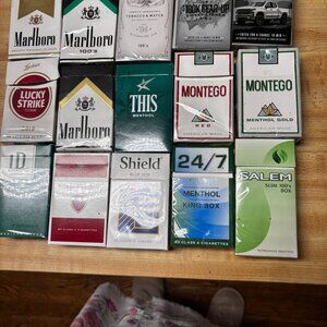Collector Pack of 15 Empty Cigarette Packs (No Cigarettes)